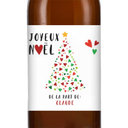 Bière personnalisée - Noël Sapin Coeur | La French Mousse