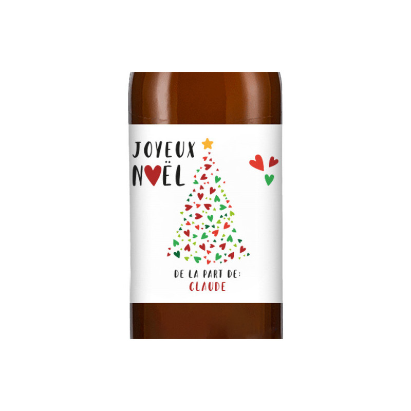 Bière personnalisée - Noël Sapin Coeur | La French Mousse