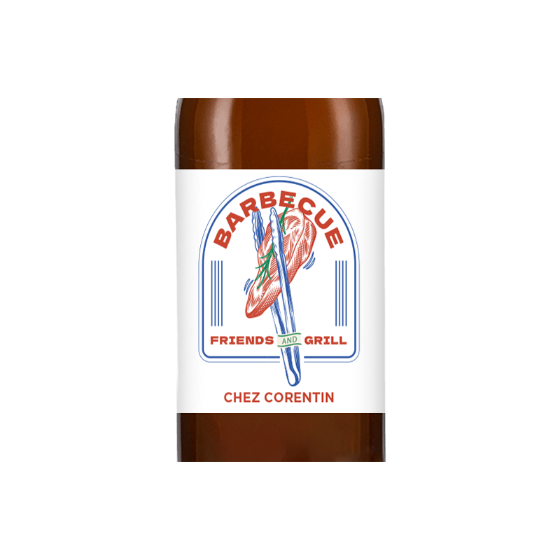 Bière personnalisée - Barbecue Entre Amis | La French Mousse