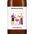 Bière personnalisée - Barbecue Party Jaune & Rose | La French Mousse