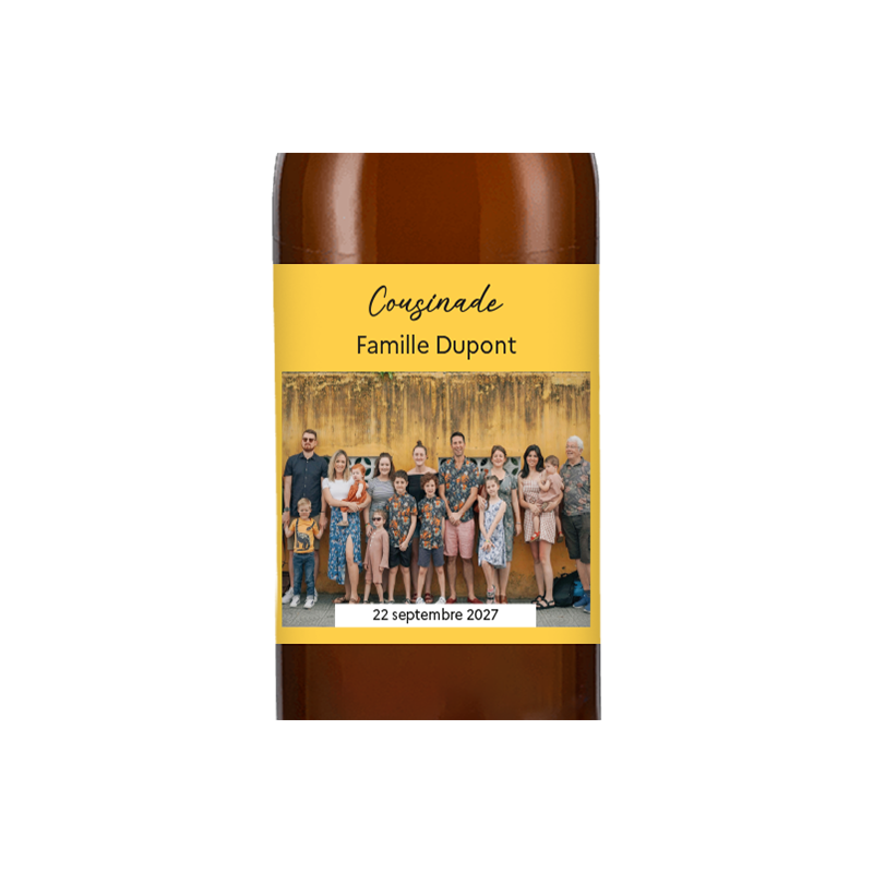 Bière personnalisée - Cousinade Photo | La French Mousse
