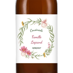 Bière personnalisée - Cousinade Couronne Florale | La French Mousse