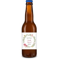 Bière personnalisée - Cousinade Couronne Florale | La French Mousse