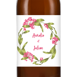 Bière personnalisée - Mariage Couronne De Fleurs | La French Mousse