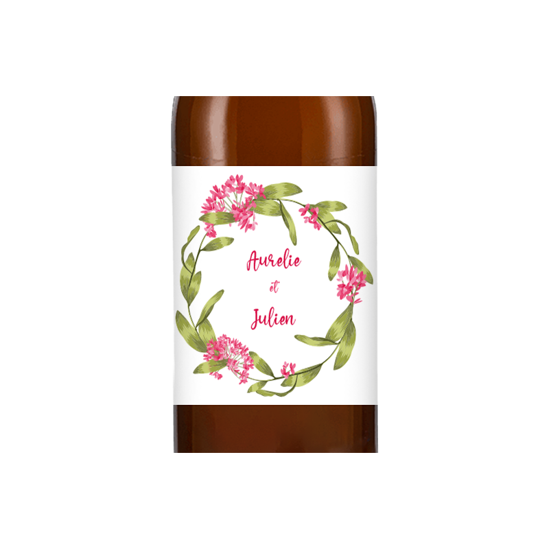 Bière personnalisée - Mariage Couronne De Fleurs | La French Mousse Bière personnalisée - Mariage Couronne De Fleurs | La French Mousse