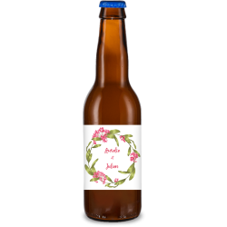 Bière personnalisée - Mariage Couronne De Fleurs | La French Mousse