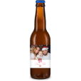 Bière personnalisée - Noël Nœud Rose | La French Mousse