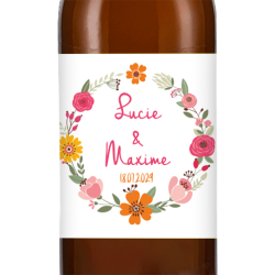 Bière personnalisée - Mariage Couronne Bloom | La French Mousse