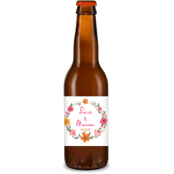 Bière personnalisée - Mariage Couronne Bloom | La French Mousse