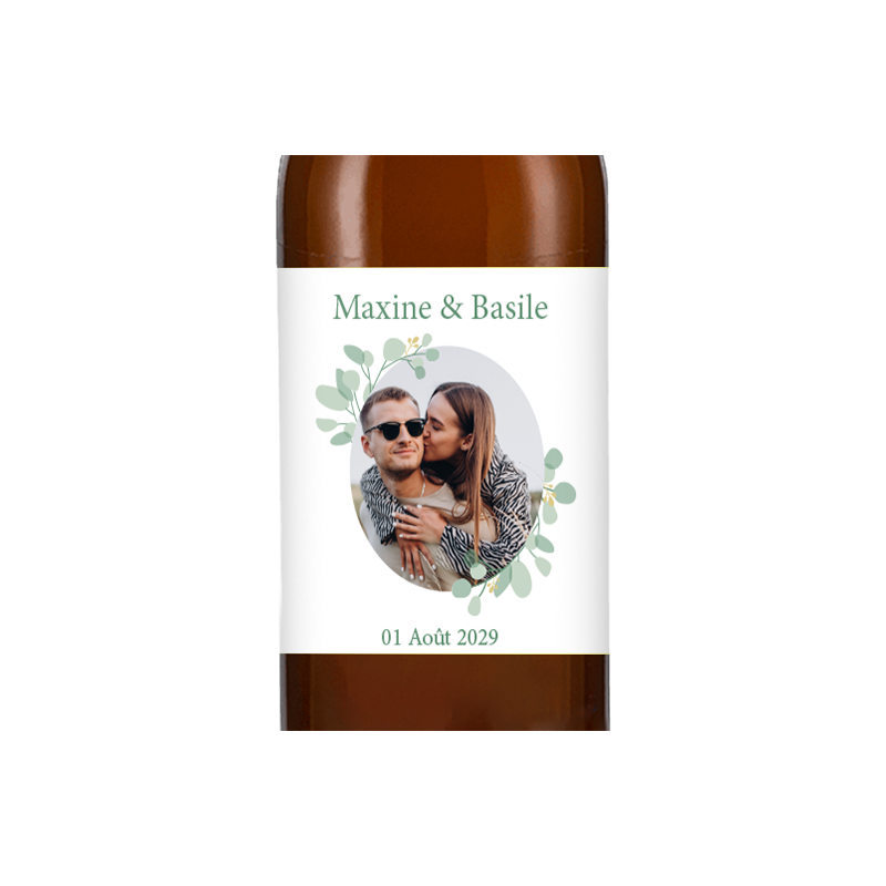 Bière personnalisée - Mariage Vert Sauge Photo | La French Mousse