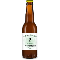 Bière personnalisée - Témoin cap ou pas cap garçon | La French Mousse