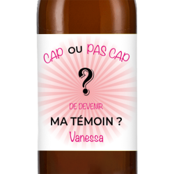 Bière personnalisée - Témoin cap ou pas cap fille | La French Mousse
