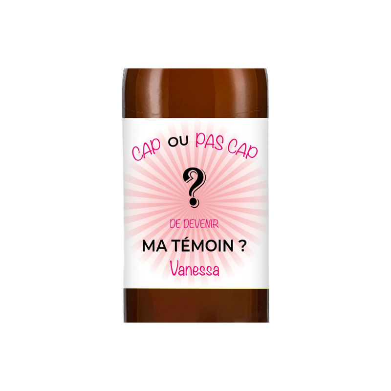 Bière personnalisée - Témoin cap ou pas cap fille | La French Mousse