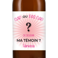 Bière personnalisée - Témoin cap ou pas cap fille | La French Mousse