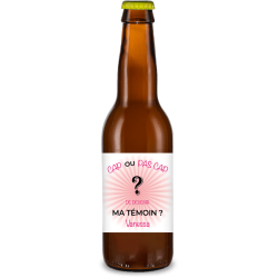 Bière personnalisée - Témoin cap ou pas cap fille | La French Mousse
