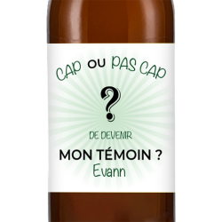 Bière personnalisée - Témoin cap ou pas cap garçon | La French Mousse