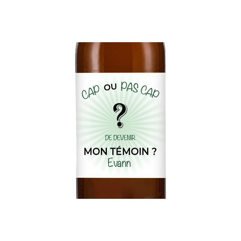 Bière personnalisée - Témoin cap ou pas cap garçon | La French Mousse