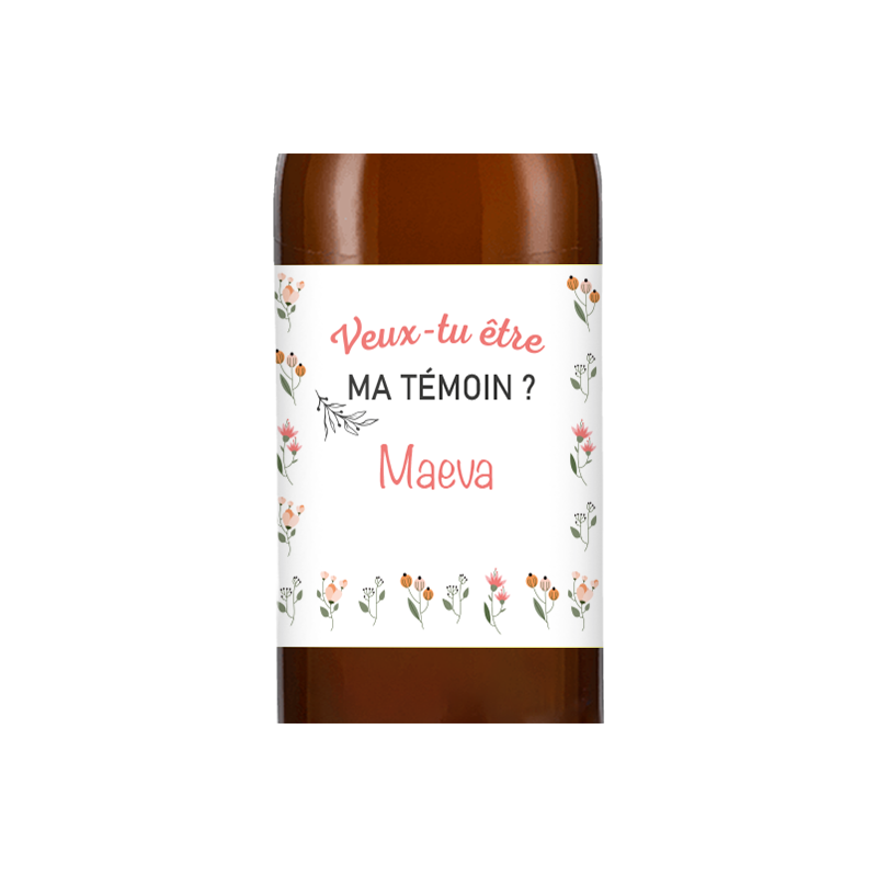 Bière personnalisée - Veux tu être ma témoin ? | La French Mousse