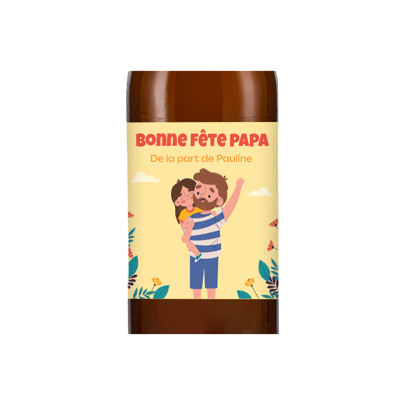 Bière personnalisée - Bonne fête papa fille | La French Mousse
