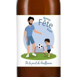 Bière personnalisée - Bonne fête papa Foot | La French Mousse
