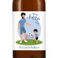 Bière personnalisée - Bonne fête papa Foot | La French Mousse