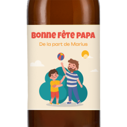 Bière personnalisée - Bonne fête papa garçon | La French Mousse