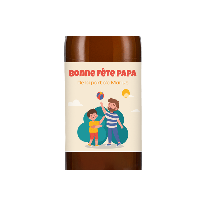 Bière personnalisée - Bonne fête papa garçon | La French Mousse
