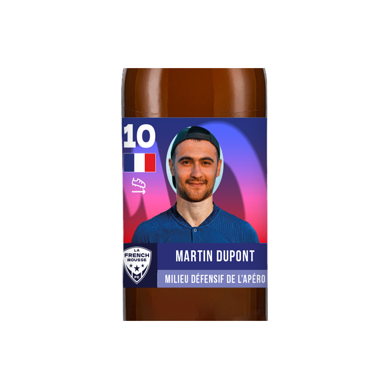 Bière personnalisée - Carte joueur football | La French Mousse