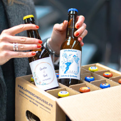 Bière personnalisée - Mariage fleurs bleues | La French Mousse