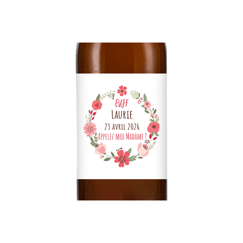 Bière personnalisée - EVJF couronne rose | La French Mousse