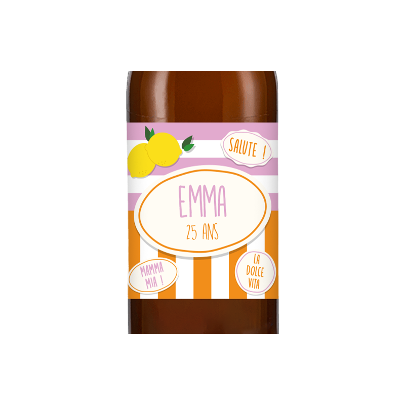 Bière personnalisée - Anniversaire Italie Femme | La French Mousse