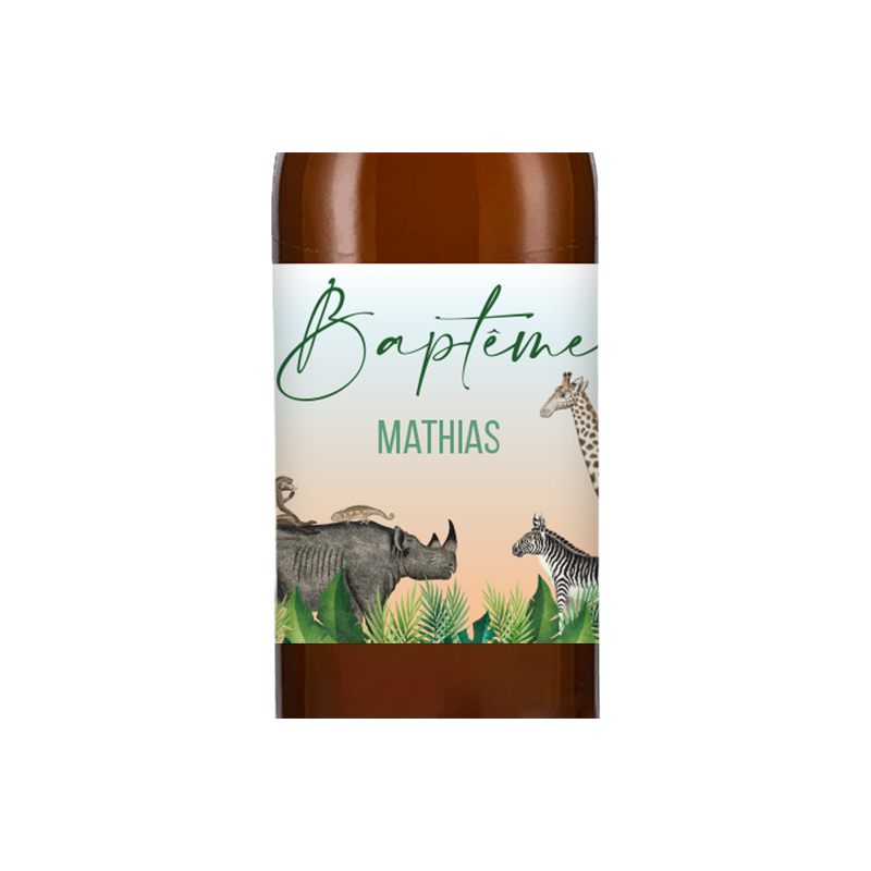 Bière personnalisée - Baptême Zoo | La French Mousse