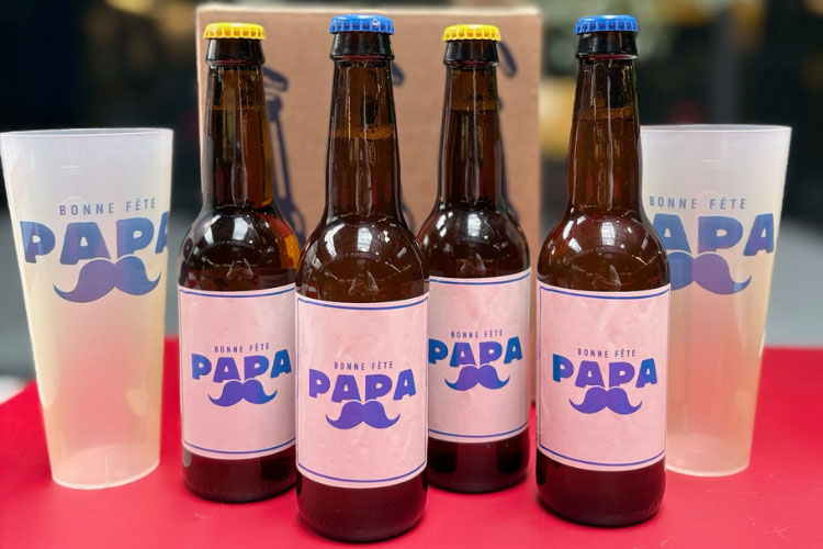 Bières personnalisées pour la fête des Pères