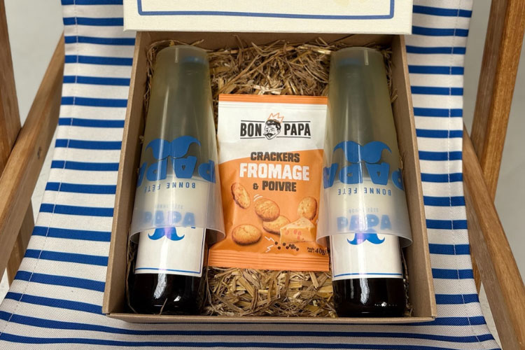 Coffret de bières personnalisées pour la fête des Pères
