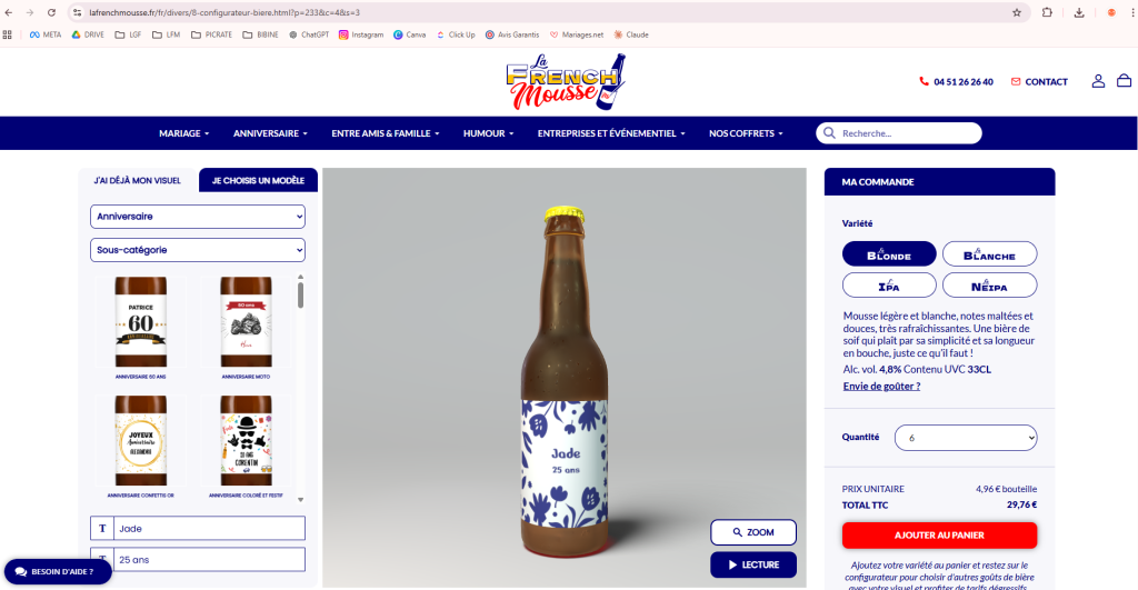 Configurateur La French Mousse